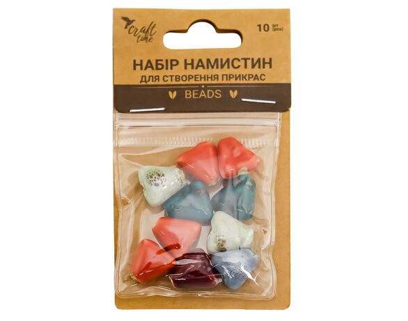 Набір намистин для створення прикрас трикутні Craft time 10 шт Аврора недорого