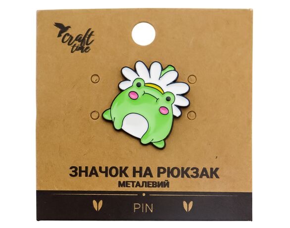 Значок на рюкзак металевий Craft time Жабеня в Аврорі