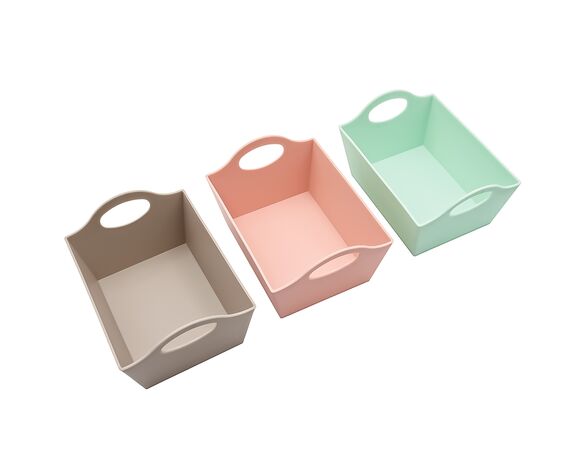 Набір кошиків для зберігання пластикових Excellent Houseware 3 шт Аврора картинка 4 недорого
