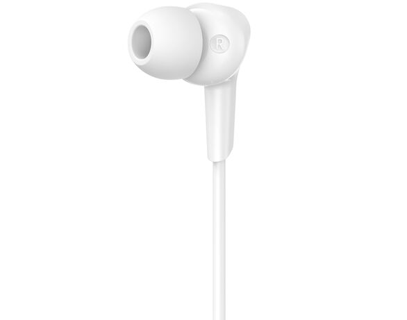 Навушники вакуумні дротові гарнітурні HAVIT E339C USB-C білі Аврора картинка 3 відгуки