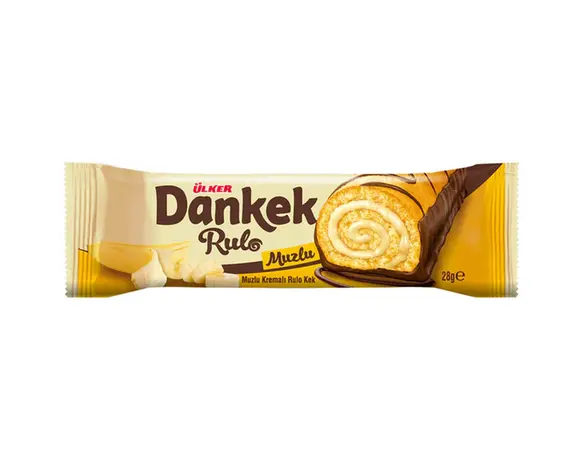 Рулет бісквітний ULKER Dankek зі смаком банану 28 г Аврора з доставкою