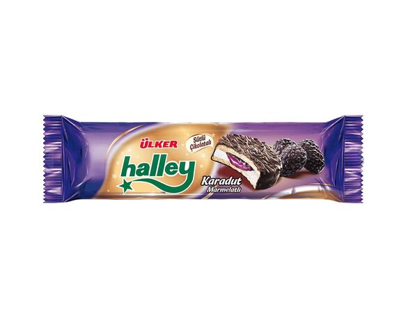 Печиво-сендвіч ULKER Halley з мармеладом, джемом шовковиці 74 г Аврора фото