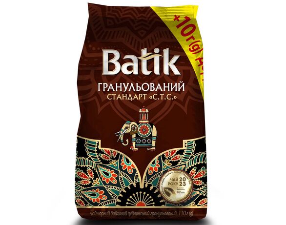 Чай чорний байховий цейлонський гранульований Batik Cтандарт 110 г Аврора каталог