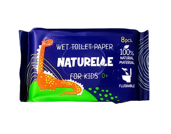 Папір туалетний вологий NATURELLE Kids 8 шт/уп в інтернет-магазині Аврора