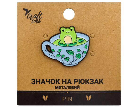 Значок на рюкзак металевий Craft time Чашка в інтернет-магазині Аврора