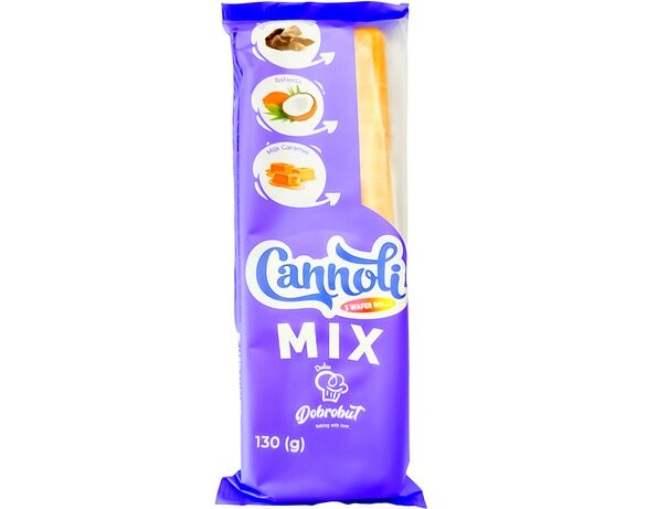 Трубочки вафельні Dolce Dobrobut CANNOLI Mix 130 г Аврора дешево