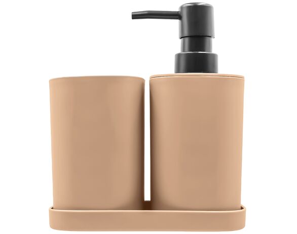 Набір аксесуарів для ванної кімнати пластиковий Bathroom Solutions 3 предмети Аврора картинка 4 каталог
