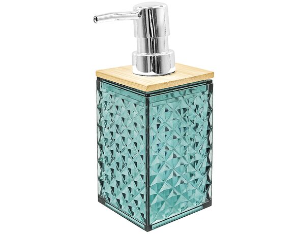 Дозатор для рідкого мила пластиковий Bathroom Solutions прозоро зелений Аврора картинка 2 дешево