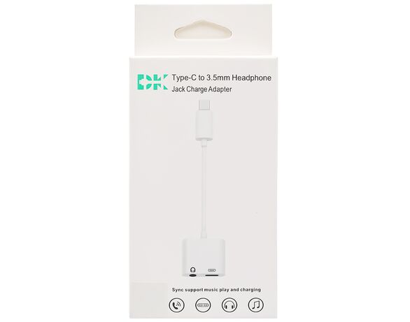 Перехідник для телефону Type-C-Jack3,5+Type-C в Аврорі