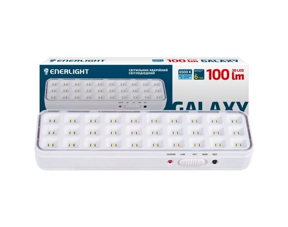 Світильник LED аварійний ENERLIGHT GALAXY білий 100Лм 2Вт Аврора фото