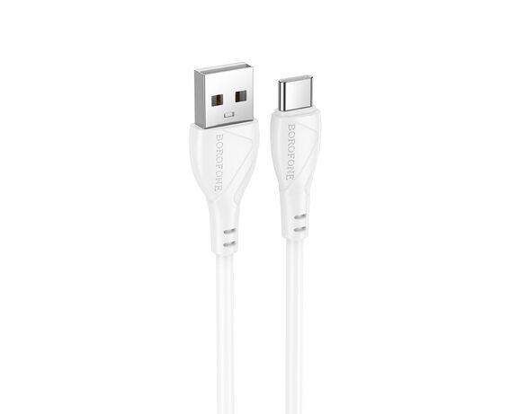 Кабель USB-А-USB-C Borofone BX121 білий 1 м Аврора картинка 2 недорого