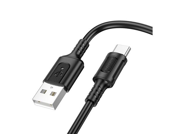 Кабель USB-А-USB-C Borofone BX111 чорний 1 м Аврора картинка 2 фото