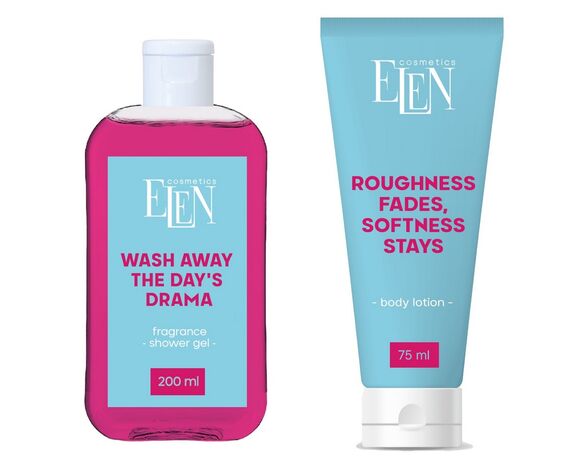 Набір для догляду за тілом ELEN cosmetics Girly: гель, лосьйон Аврора картинка 2 недорого