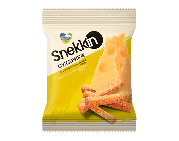 Сухарики житньо-пшеничні SNEKKIN Сир 70 г Аврора дешево