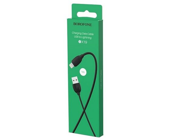Кабель USB-Lightning Borofone BX19 Benefit чорний в інтернет-магазині Аврора