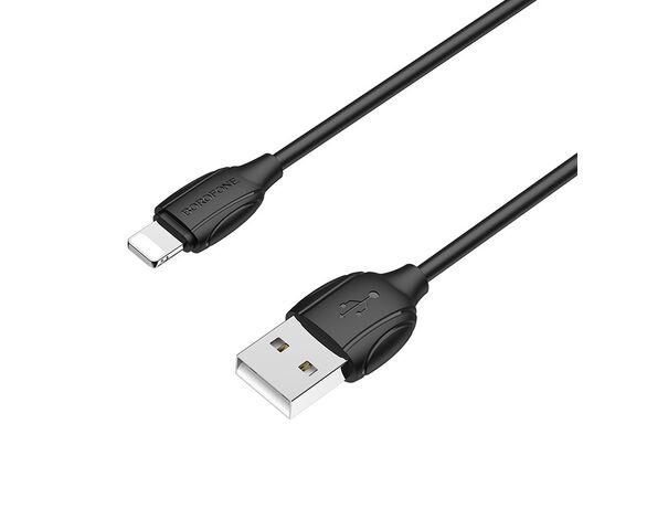 Кабель USB-Lightning Borofone BX19 Benefit чорний Аврора картинка 2 недорого