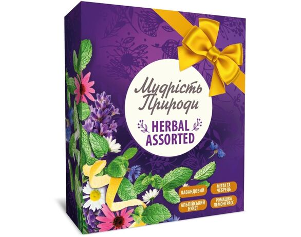 Набір чаю сувенірного Мудрість Природи HERBAL ASSORTED 1,5г х 40 шт/пач в інтернет-магазині Аврора