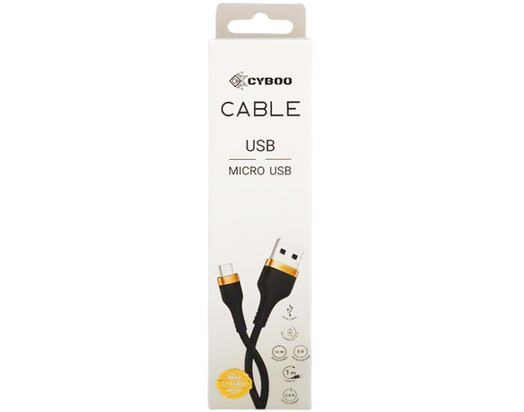 Кабель USB-microUSB Cyboo силіконовий, покритий чорний Аврора відгуки