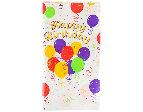 Скатертина для столу декоративна Нappy Birthday 140х180 см Аврора картинка 2 каталог