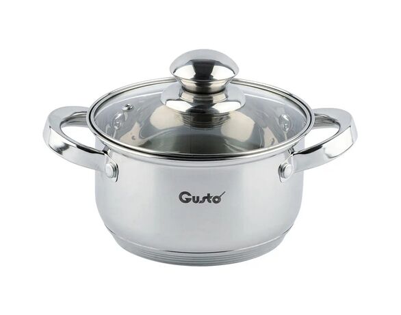 Каструля зі скляною кришкою GUSTO Nuovo Matte d=20 см 3,6 л Аврора каталог