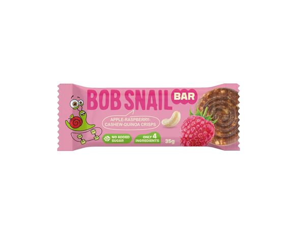 Батончик фруктовий BOB SNAIL Яблуко-Малина-Кеш’ю-Кріспи Кіноа 35 г Аврора дешево