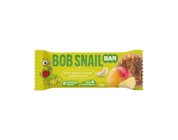 Батончик фруктовий BOB SNAIL Яблуко-Манго-Кеш’ю-Кріспи Кіноа 35г Аврора купити