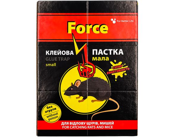 Пастка для відлову щурів та мишей клейовий Force Супер ефект мала 1 шт Аврора каталог