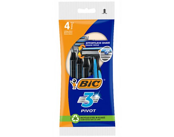 Набір бритв для гоління одноразових BIC 3 Pivot 4 шт/уп Аврора купити