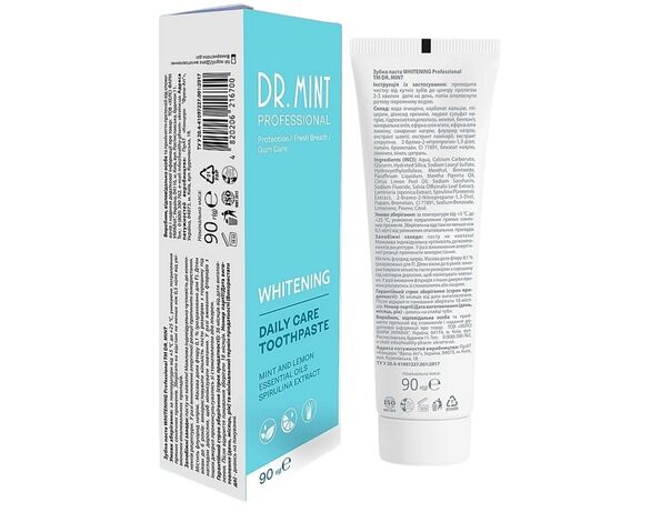 Паста зубна DR. MINT Professional Whitening 90 г Аврора ціна