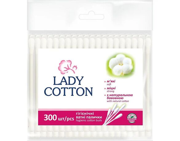 Палички ватні Lady Cotton 300 штук Аврора фото