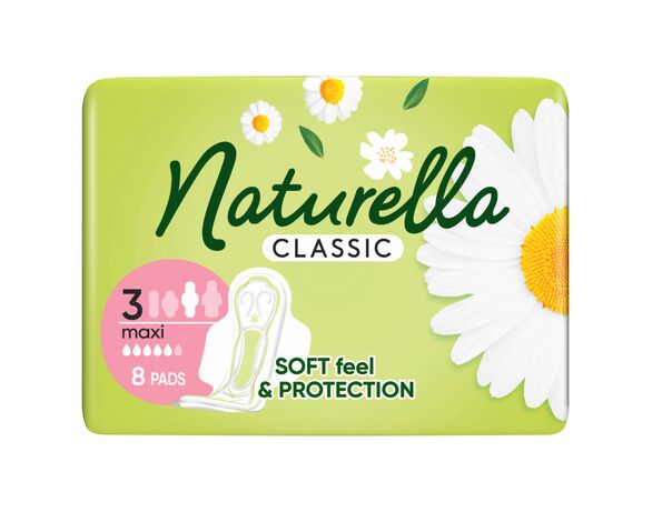 Прокладки гігієнічні NATURELLA Classic Camomile Maxi 8 штук Аврора картинка 3 недорого