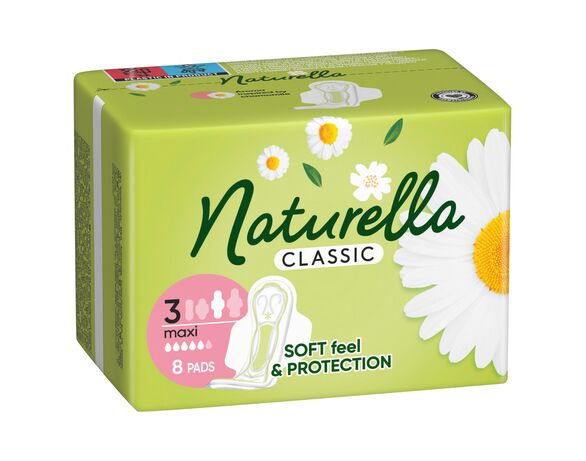 Прокладки гігієнічні NATURELLA Classic Camomile Maxi 8 штук Аврора картинка 4 купити