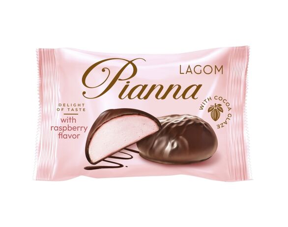 Цукерка глазурована LAGOM Pianna з ароматом малини 20 г Аврора ціна