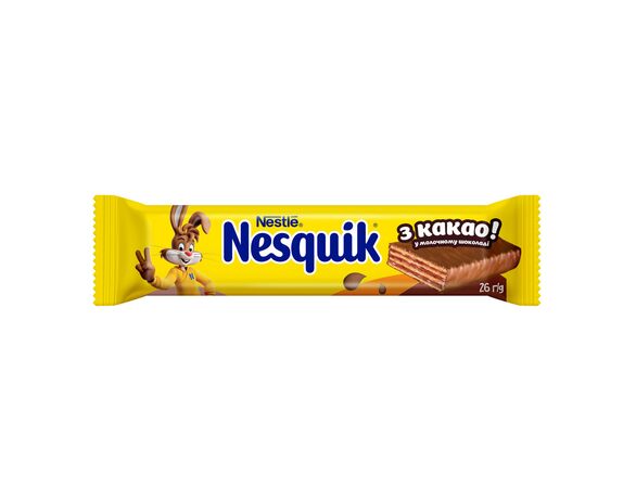 Вафля в молочному шоколаді Nesquik з какао 26 г Аврора недорого