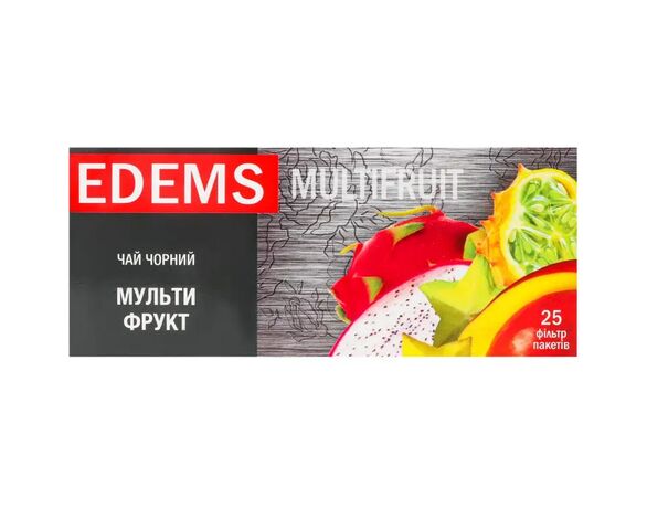 Чай чорний байховий ЕDEMS Мультифрукт 2 г х 25 шт/пач. Аврора картинка 2 недорого