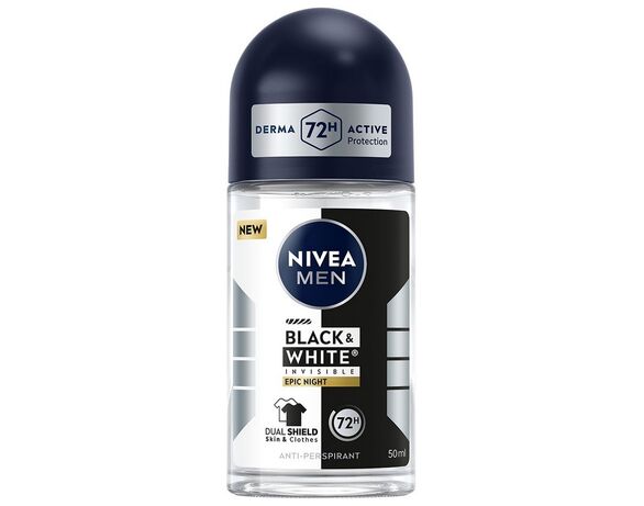 Антиперспірант чоловічий NIVEA DEO B&W Невидимий Epic night кульковий 50 мл Аврора відгуки