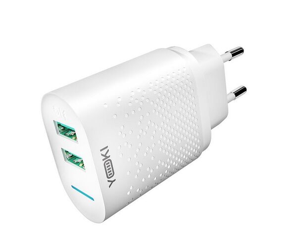 Адаптер зарядний мережевий Yoki Led Series YK-2.4Dual 2USB білий Аврора картинка 4 купити