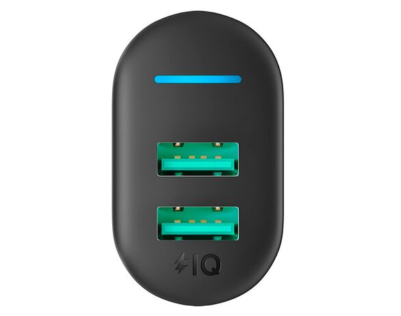Адаптер зарядний мережевий Yoki Led Series YK-2.4Dual 2USB чорний Аврора картинка 2 ціна