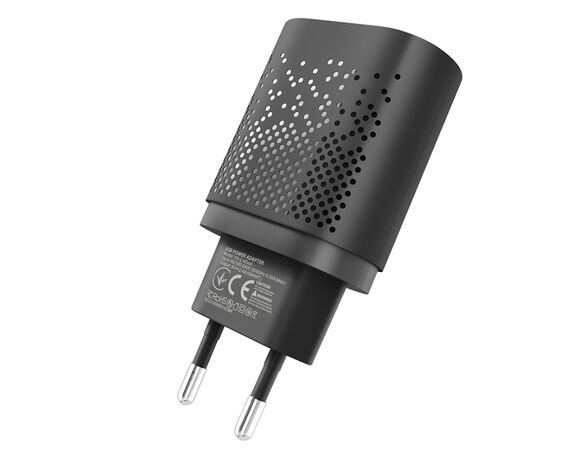 Адаптер зарядний мережевий Yoki Led Series YK-2.4Dual 2USB чорний картинка 3 в Аврорі