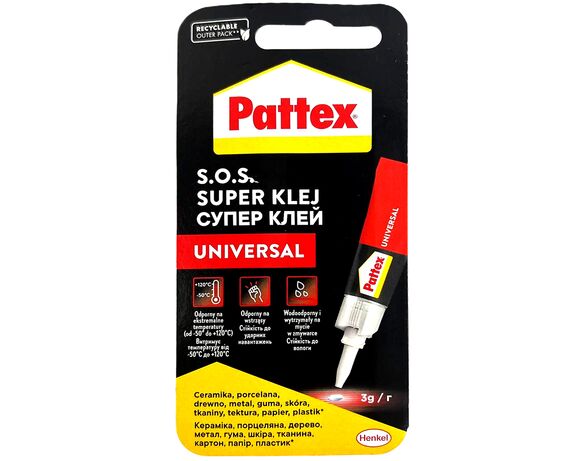 Суперклей Pattex тюбик 3 г Аврора вартість