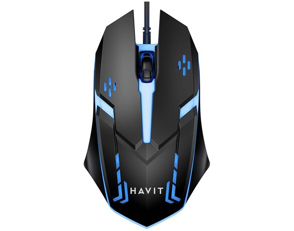 Миша комп'ютерна дротова HAVIT MS4237 USB чорна Аврора картинка 4 дешево