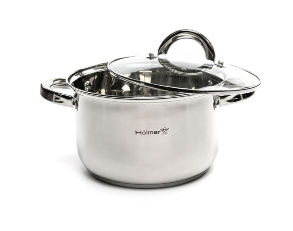 Кастрюля нержавіюча з кришкою Hоlmer CR-18435-SS 3,5 л Аврора картинка 2 відгуки