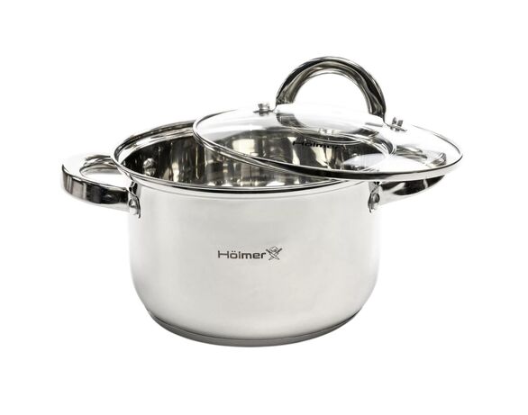 Кастрюля нержавіюча з кришкою Hоlmer CR-18426-SS 2,6 л Аврора картинка 2 фото