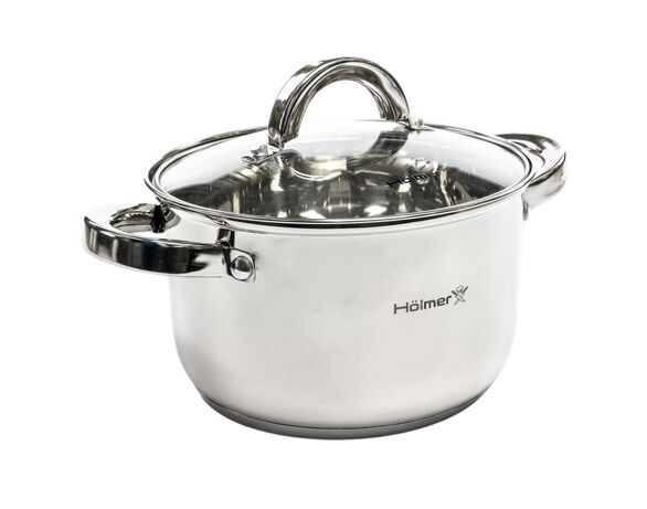 Кастрюля нержавіюча з кришкою Hоlmer CR-18426-SS 2,6 л в Аврорі