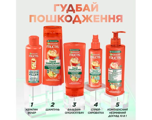 Шампунь для волосся GARNIER Fructis Гудбай посічені кінчики 400 мл Аврора картинка 5 каталог