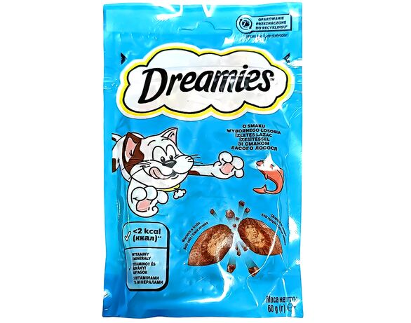 Ласощі для котів DREAMIES зі смаком лосося 60 г Аврора картинка 6 каталог