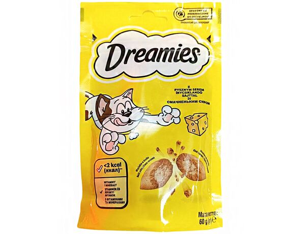 Ласощі для котів DREAMIES зі смаком сиру 60 г Аврора картинка 5 ціна