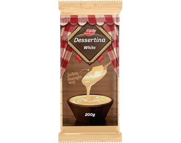 Глазур кондитерська біло-молочна для розтоплення Dessertina White 200 г Аврора ціна