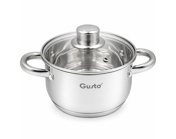 Каструля зі скляною кришкою GUSTO Nuovo Matte d=16 см 1,9 л Аврора картинка 3 дешево