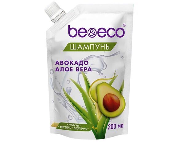 Шампунь для волосся Be&Eco Алое вера, авокадо дой-пак 200 мл Аврора каталог